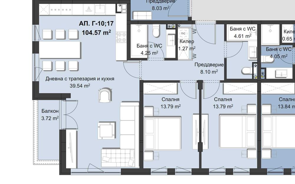 Продава се Тристаен апартамент в Пловдив, Христо Смирненски - 129 кв.м за 1225 €/кв.м - Снимка #12