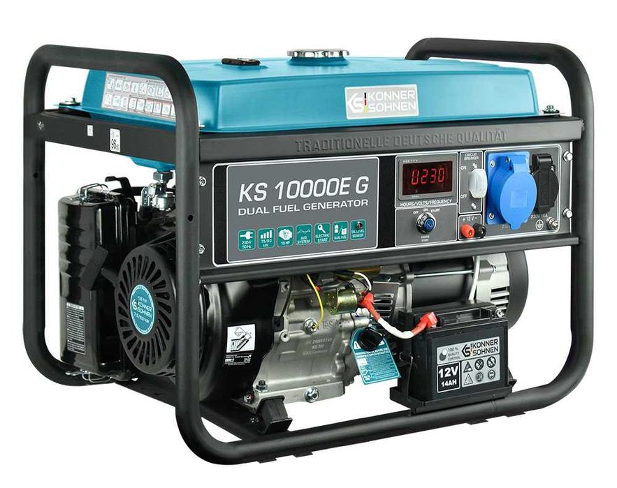 Generator de curent hibrid GPL/benzina 230V 8,0 kW Konner KS 10000E G