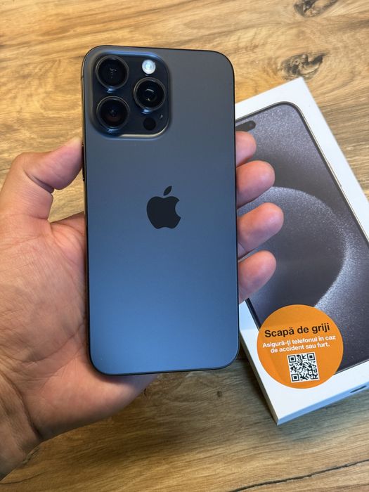 Iphone 15 pro max 256Gb-Black Titanium-5G-stare impecabila