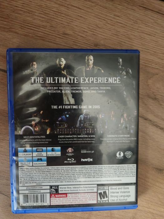 Диск на Playstation 4 mortal combat xl