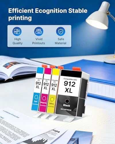 Нови HP 912XL мастилени касети комплект 4 цвята OfficeJet 8012 8022 8025 принтер тонер мастило печат