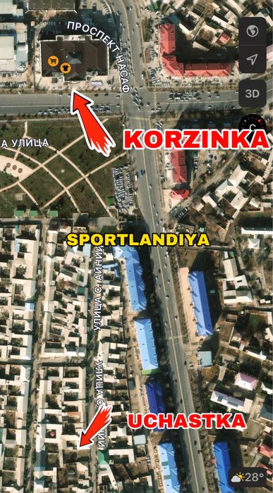 Srochna Karzinka ro’parasidan 6 sotix uchaska sotiladi