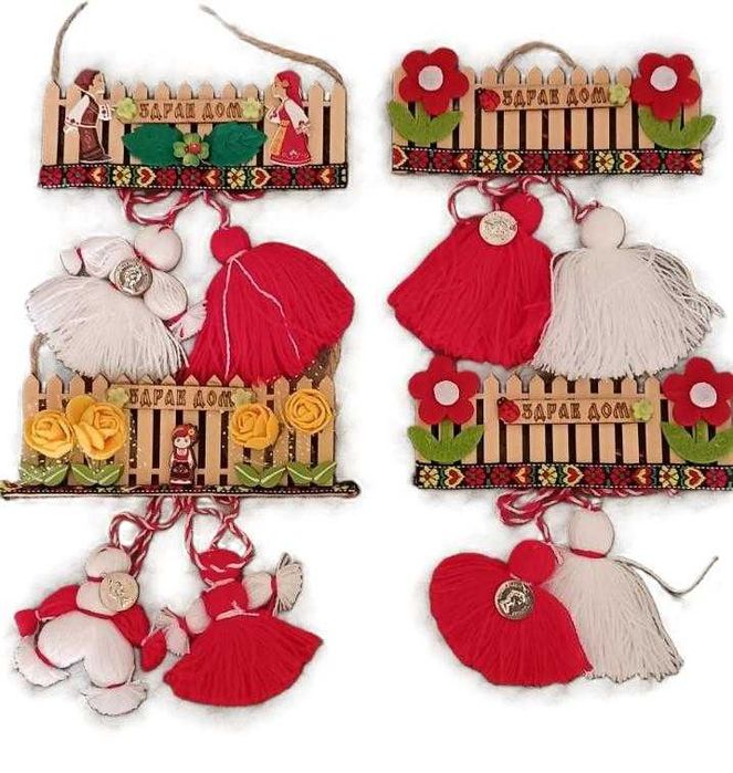 Мартеници за декорация–ръчна изработка