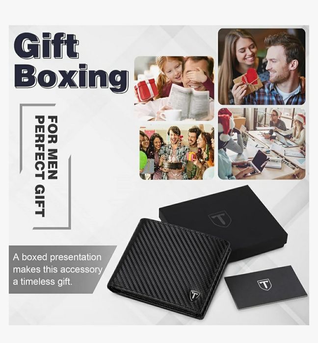 Portofel Teehon din piele,model carbon