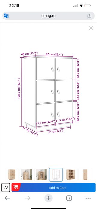 Dulapior si biblioteca de lemn de pin masiv