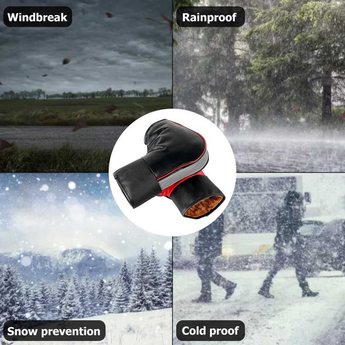 Manusi pentru ghidon Moto/Scuter/Bicicleta, Impermeabile, Calduroase