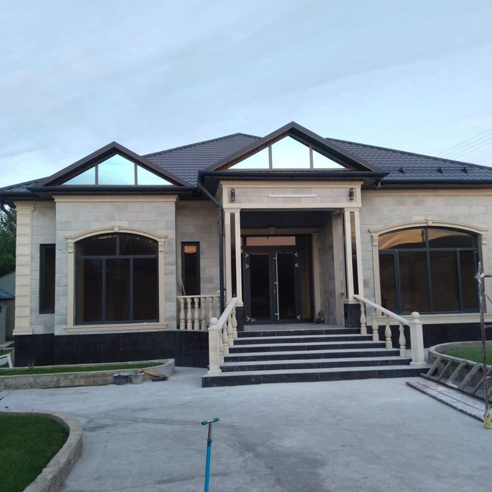 Установка гранит травертин