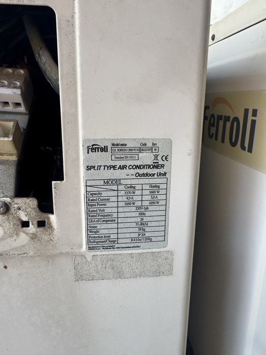 Inverter clima Ferroli 12000 btu
