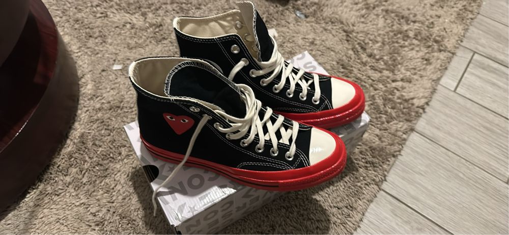 Comme des Garçons Play × Converse Chuck 70 High 'Black Red'