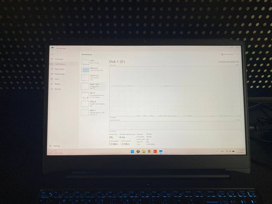 Kuchaytirilgan GAMING 16/1500 GB