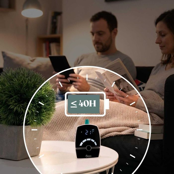 Babymoov Premium Care – Дигитален аудио бебефон, обхват до 1400 м, двупосочна комуникация, нощна лампа, температура, приспивни мелодии и VOX