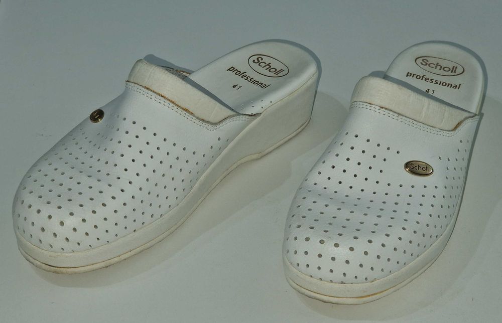 Saboți anatomici Scholl pentru bărbați - alb - 41