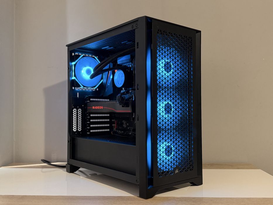 Геймърски компютър Ryzen 5 5600x, RX5700XT, 32GB, водно охлаждане