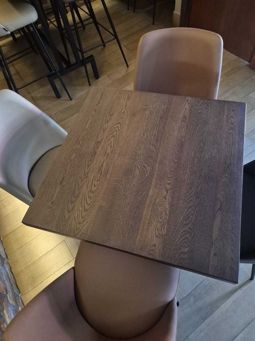 Set mese și scaune din lemn masiv stejar (ideale pentru sufragerie, pub sau restaurant)
