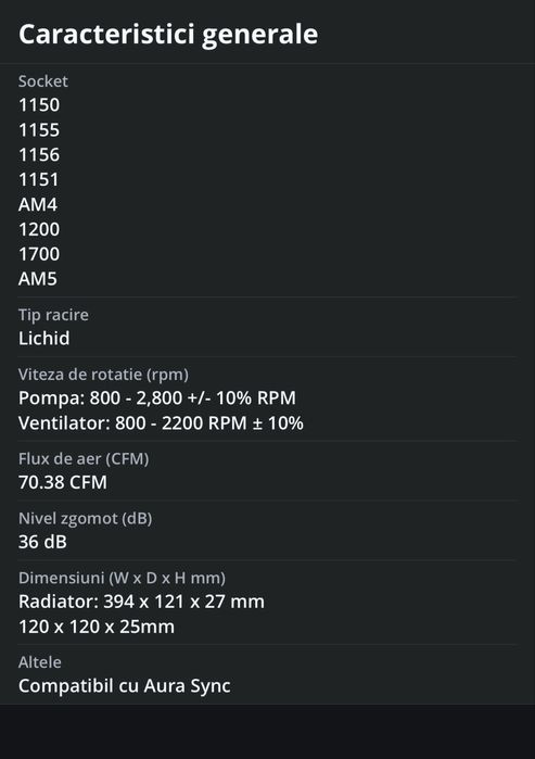 Cooler procesor Asus Rog Strix LC III 360