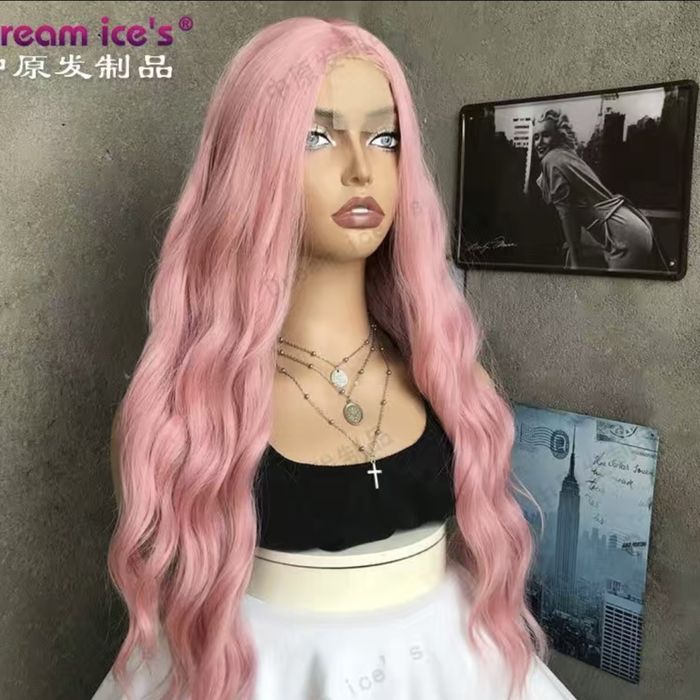 Парик розовый