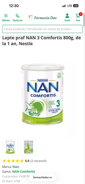 Lapte praf comfortis nr 3