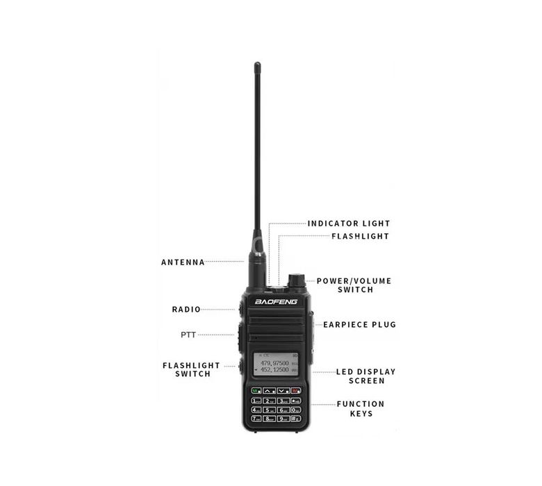 Stație  Baofeng RD-K5, Radio FM, Lanternă LED, Incarcare prin USB TYPE-C