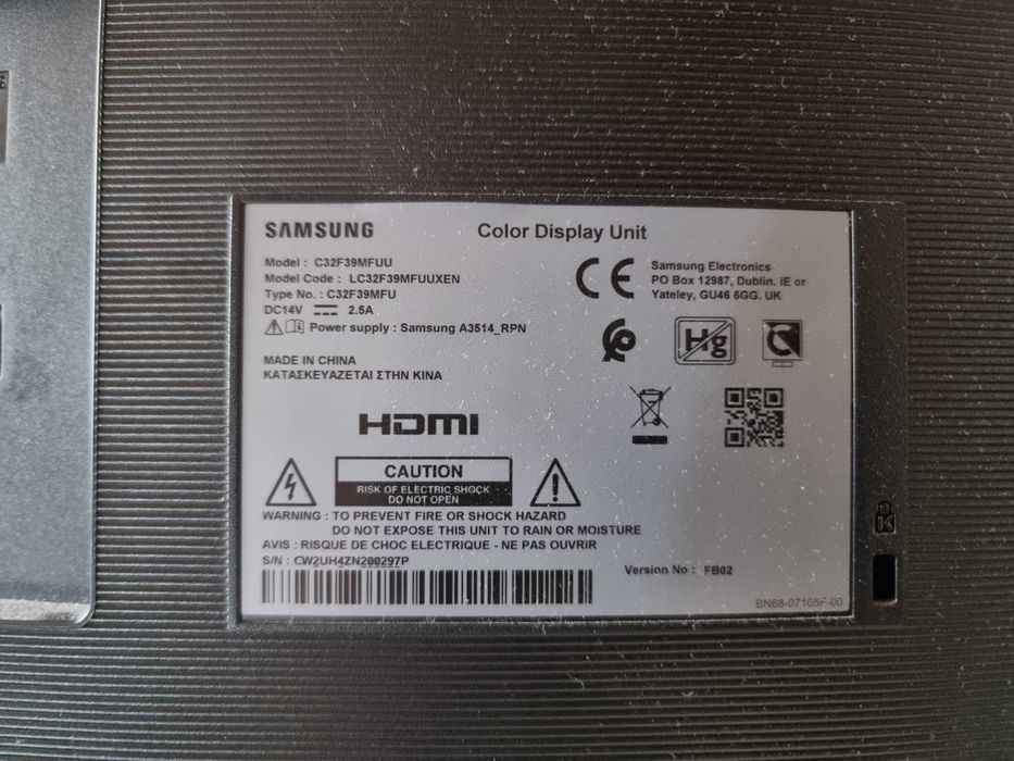 32" FHD Monitor Curbat Samsung