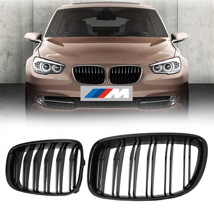 Set 2 grile duble M negru lucios BMW Seria 5 GT F07