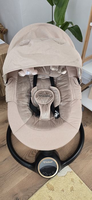 Vand leagan kidwell pentru copii - Balansoar electric 2 in 1 REVE Bej/Auriu cu aplicatie mobila