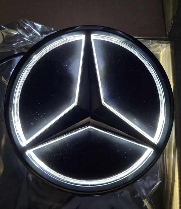 Emblema Logo Mercedes Luminata LED alb X253 W166 C292 X166 GLC GLE GLS