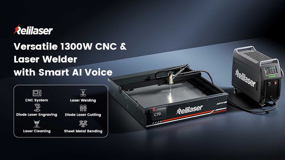 Fiber 1064nm 5в1 Заваряване Почистване Рязане + CNC + Лазер 70W 450nm