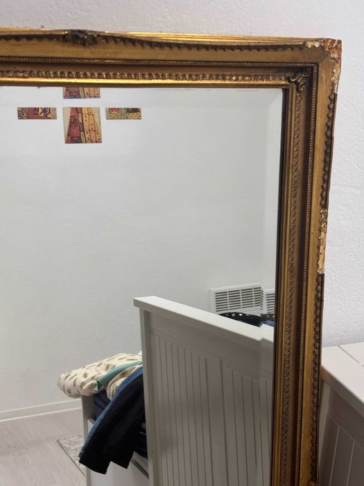 Oglinda Vintage rama lemn auriu