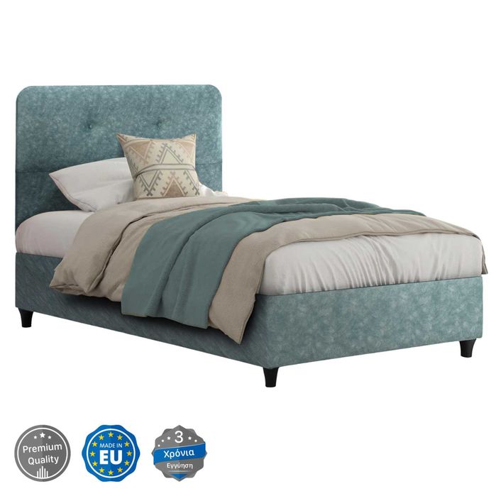 Легло DOLORES, НАБУК в зелено или в бежово,120х200, Безплатна Доставка