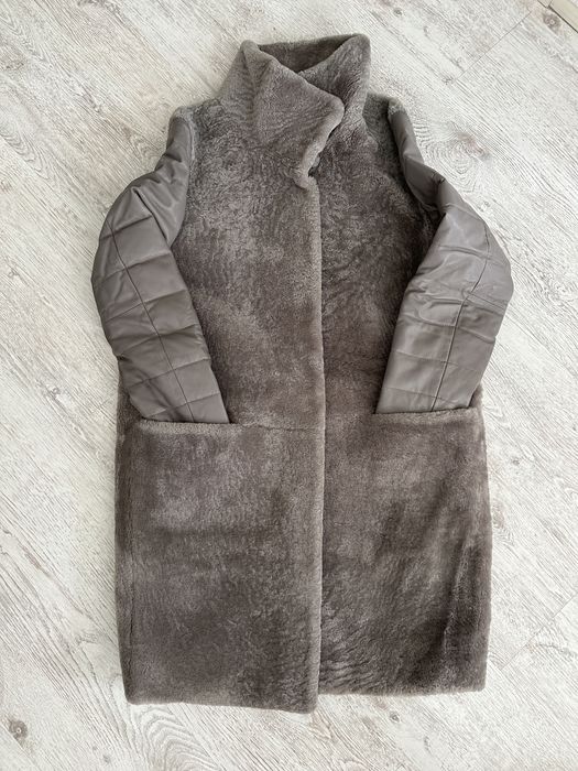 Пальто зимнее комбинированное