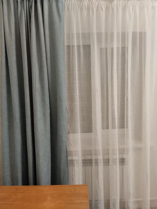 Шторы 3 полосы размер 2.60*2, тюль 2.60*8м