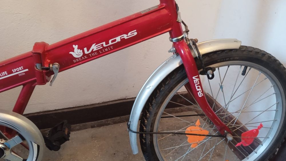 Bicicleta pliabila copii 20" Velors 2020A, economie de spatiu, usor de transportat