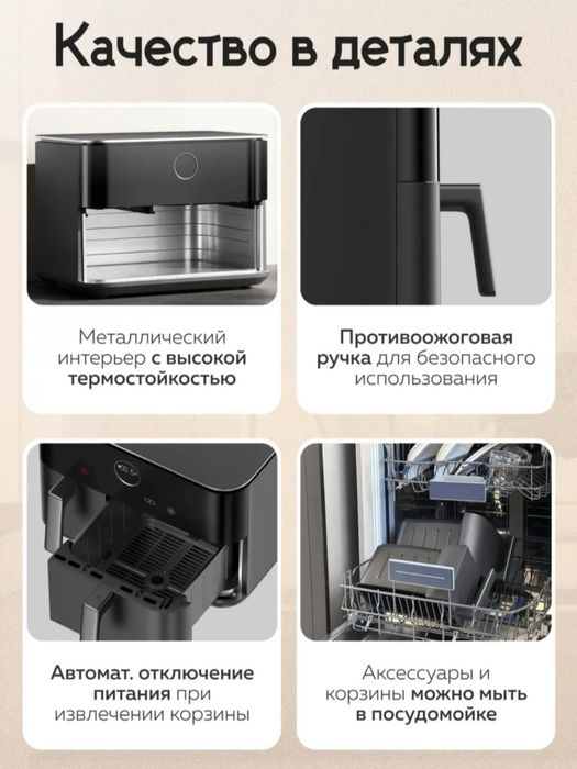 Xiaomi Аэрогриль Aerogrill Xiaomi smart air fryer 10 litr.10 литров