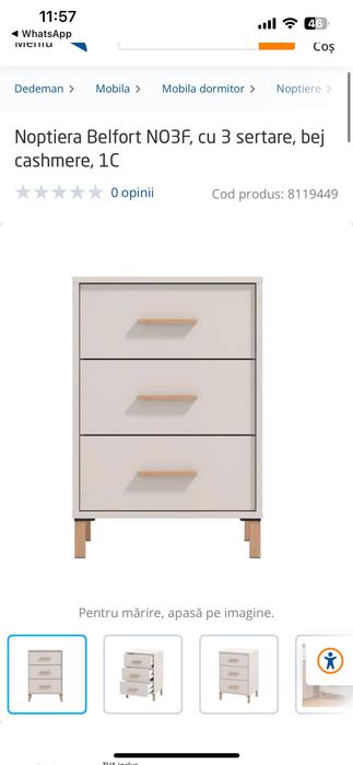 2 Comode noi 43cm latine 71cm înălțime