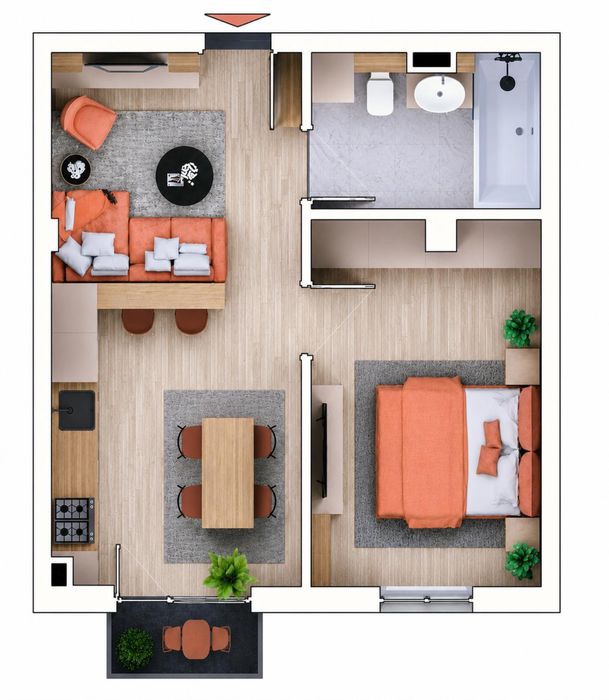 Apartament 42mp cu parcare Estimo Park Residence