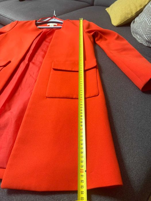 Blazer sacou H&M marime 36 rosu coral