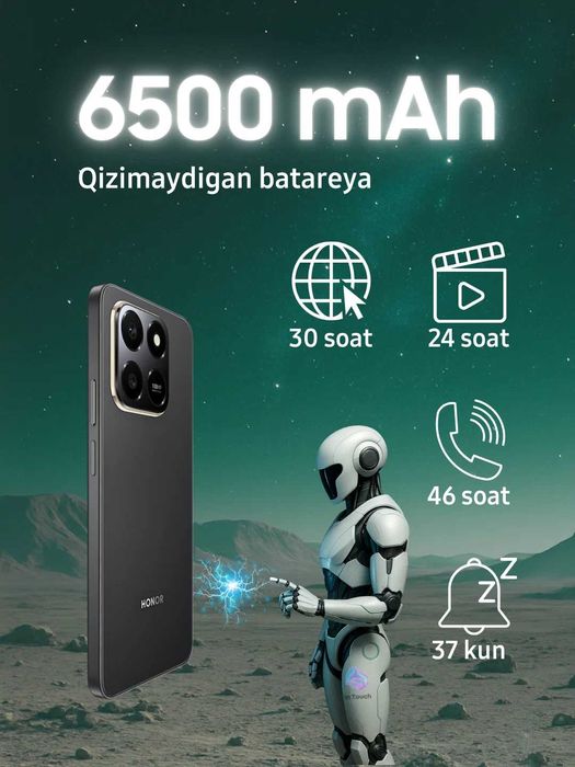 Honor X7d smartfon arzon narxda, 8+8/256.