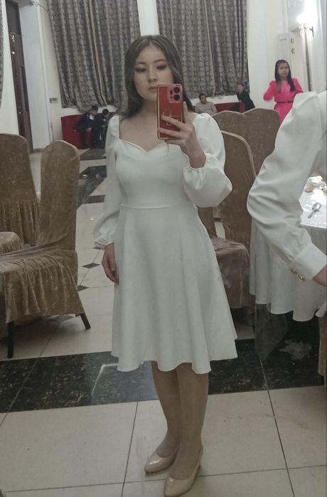 Ақ көйлек, 44 размер  Белое платье