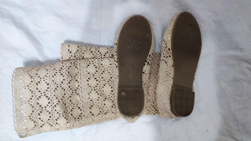 Вязанные домашние сапожки 37р