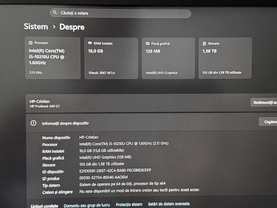 Laptop hp probook 440 g7
