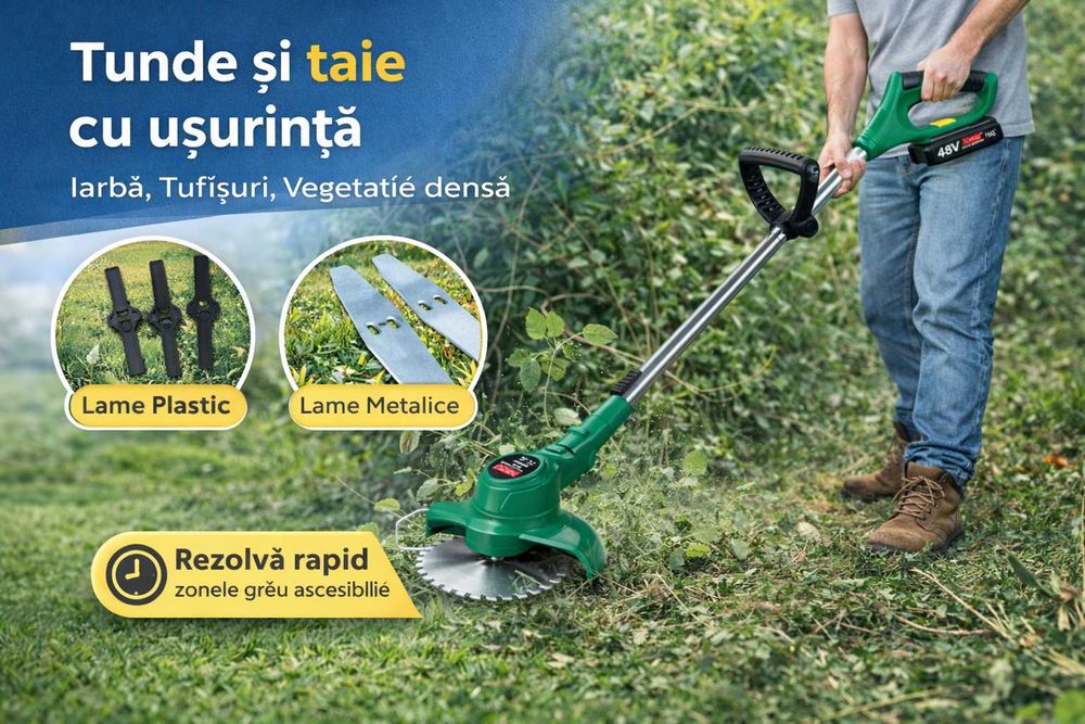 Motocoasa 48V Flinke pe acumulator Trimmer Gazon