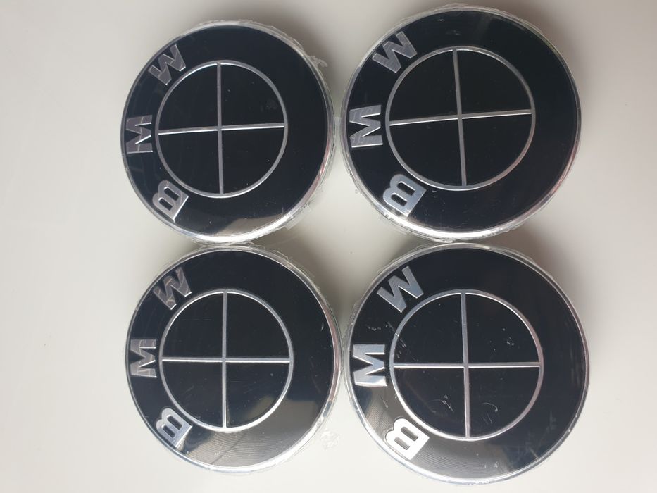Set-4-Capace-Bmw-68mm-Negre-Full-Black-320-520-X1-X3-X5-X6-E46-E60-E90