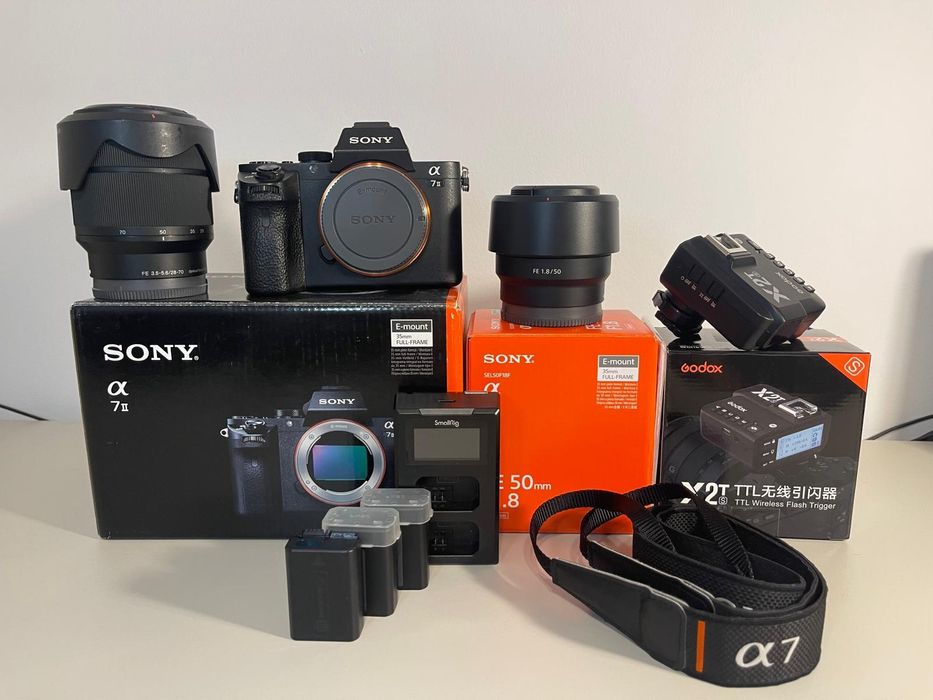 Sony A7 II Full Frame + 50mm F1.8 + 28-70mm + Accesorii