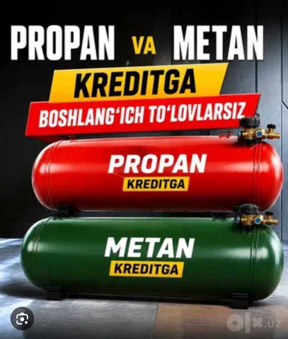 Metan propan halol nasiya savdoga ustanovka qilamiz