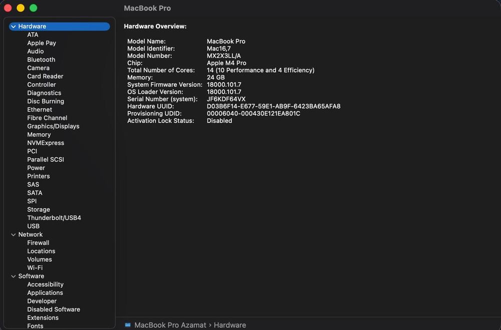 MacBook Pro 16 M4 Pro 24/512