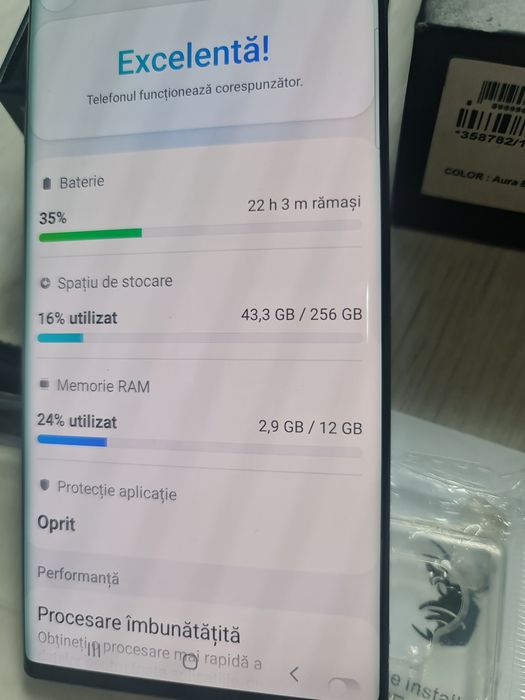 Samsung Note 10 + cutie ,cadouri