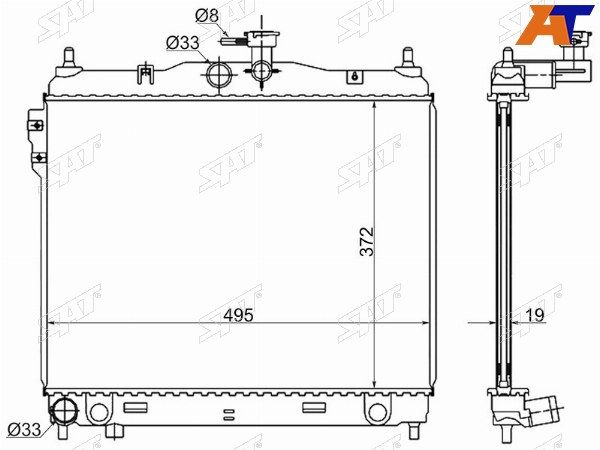 Радиатор Hyundai Getz