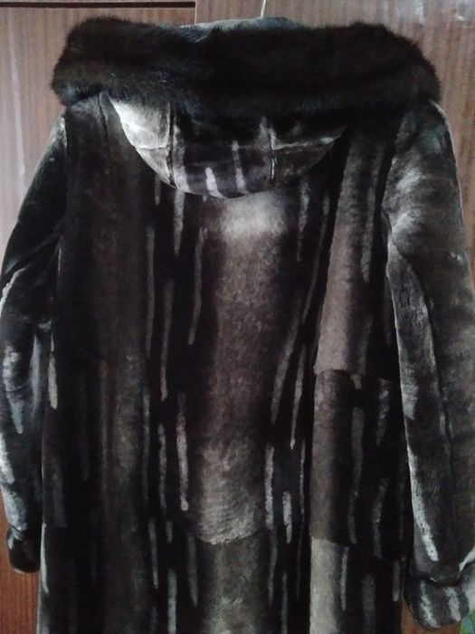 Шуба мутон с норкой 56-58 размер