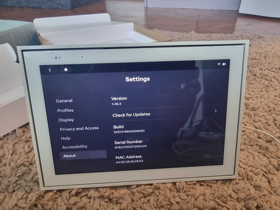 Tableta rama foto boxa Portal by Meta, 10 inci, priza europa