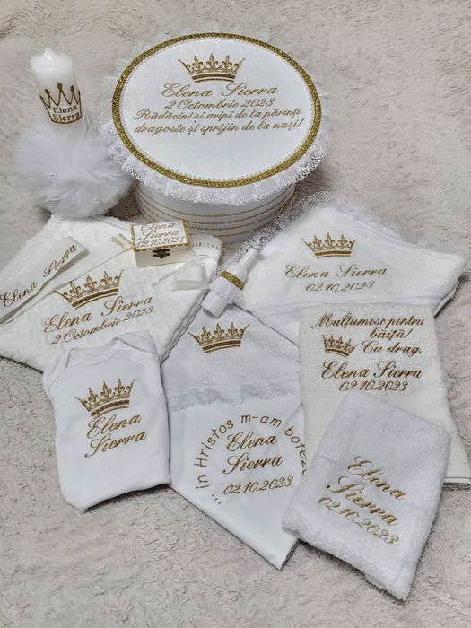 Trusouri botez  personalizate prin broderie